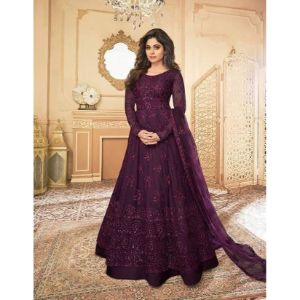 Georgette Embroidery Ladies Gown (Replica)